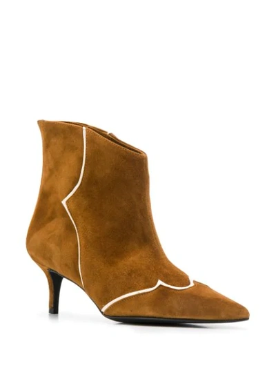 Shop Marc Ellis Textured Ankle Boots In Brown