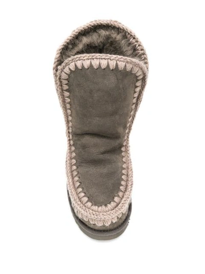 Shop Mou Cha Eskimo Boots In Grey