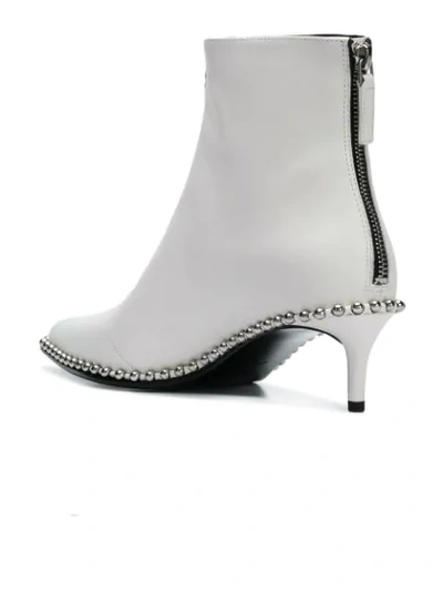 Alexander Wang Eri Studded Leather Ankle Boots In White | ModeSens