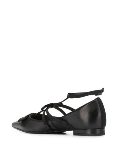 Shop Anna Baiguera Strappy Ballerina Shoes In Nero