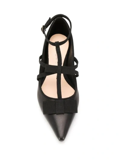 Shop Anna Baiguera Strappy Ballerina Shoes In Nero