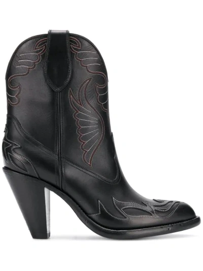 Shop Givenchy Western Style Boots In Black