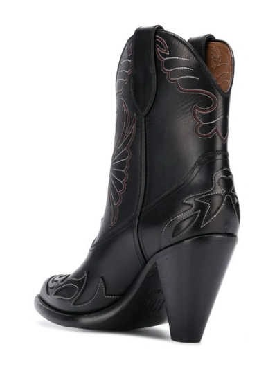 Shop Givenchy Western Style Boots In Black