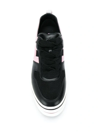 Shop Hogan Platform Sneakers In Black