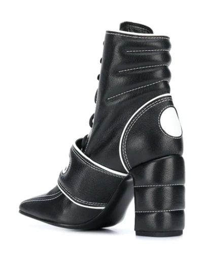 Shop Off-white Touch Strap Ankle Boots In Black