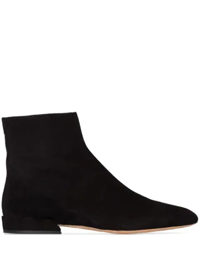 Shop Chloé Laurena Flat Ankle Boots In Black