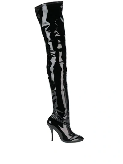 STUART WEITZMAN VIENNA 100 BOOTS - 黑色