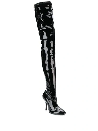 STUART WEITZMAN VIENNA 100 BOOTS - 黑色