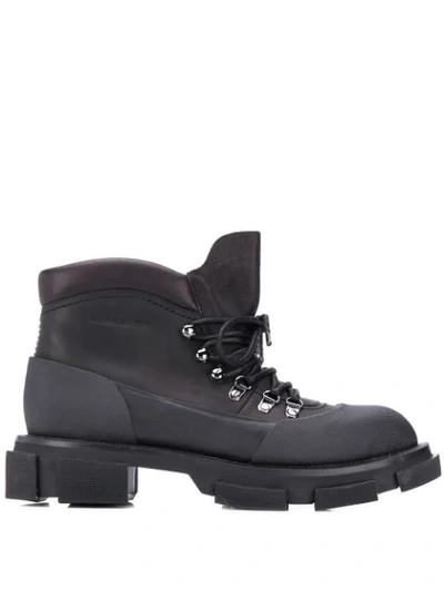 Shop Clergerie Ridged Sole Boots In Black
