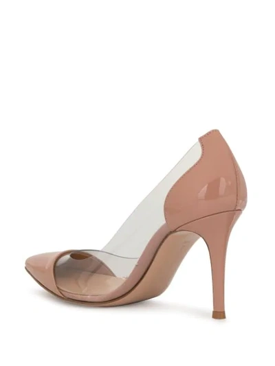 Shop Gianvito Rossi Vernice Plexi Pumps In Pink