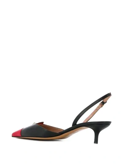 Shop Valentino Rockstud Slingback Pumps In Black