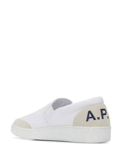 A.P.C. SLIP ON JOAN TRAINERS - 白色