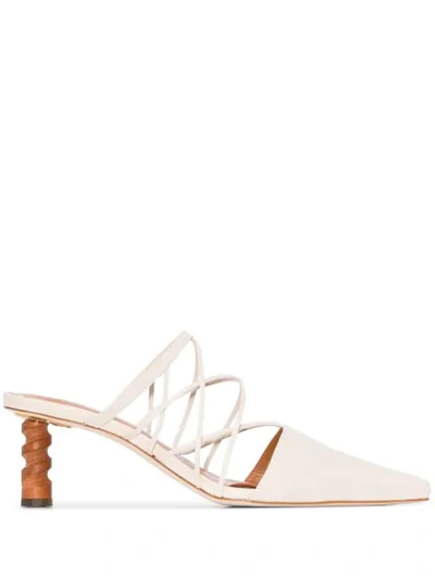 Shop Rejina Pyo Lisa Multi-strap Mules In White