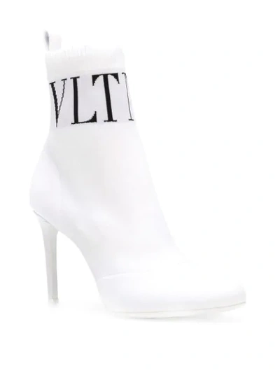 Shop Valentino Vltn Sock-boots In White