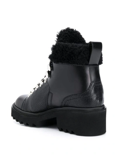 Shop Chloé Bella Shearling Boots In Black