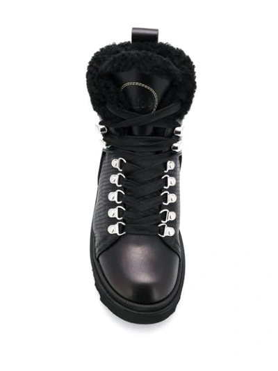 Shop Chloé Bella Shearling Boots In Black