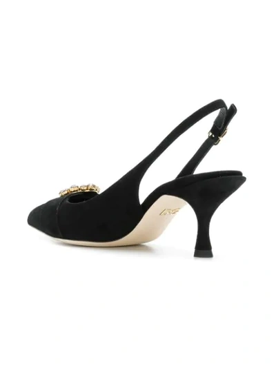 Shop Dolce & Gabbana Bellucci Slingback Pumps In Black