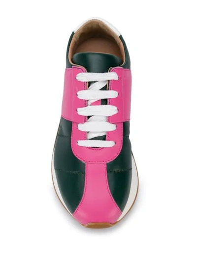 Shop Marni Bobi Lace-up Sneakers In Green
