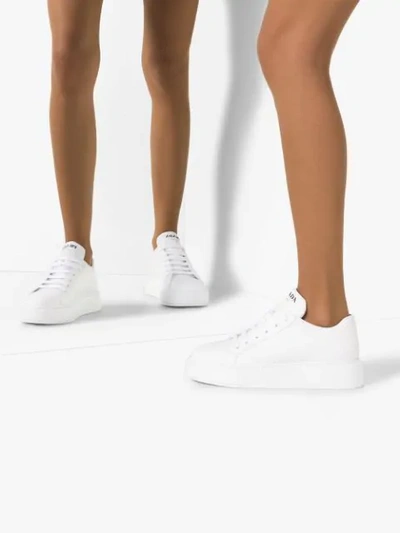 Shop Prada Macro Low-top Sneakers In White