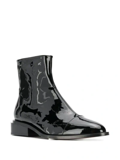 Shop Clergerie Patent Leather Ankle Boots In Black