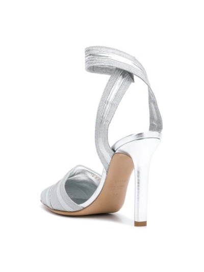 Shop Casadei Ankle Strap Pumps - Metallic