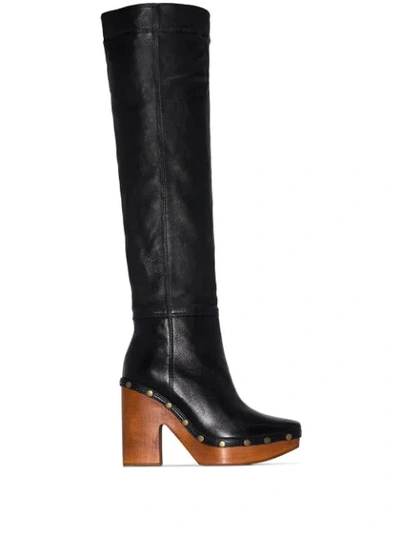 Shop Jacquemus 70mm Clog Boots In Black
