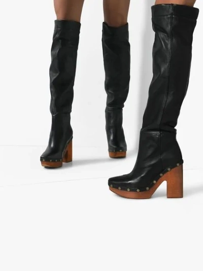 Shop Jacquemus 70mm Clog Boots In Black