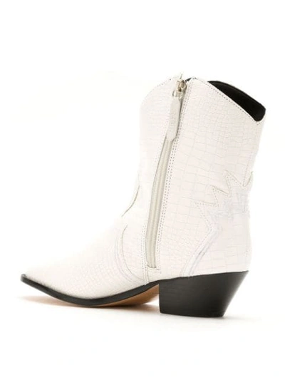 Shop Schutz Leather Ankle Cowboy Boots In White