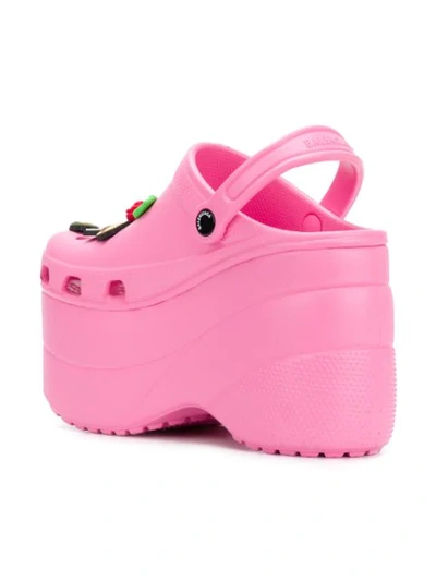 Shop Balenciaga Foam Platform Sandals In Pink