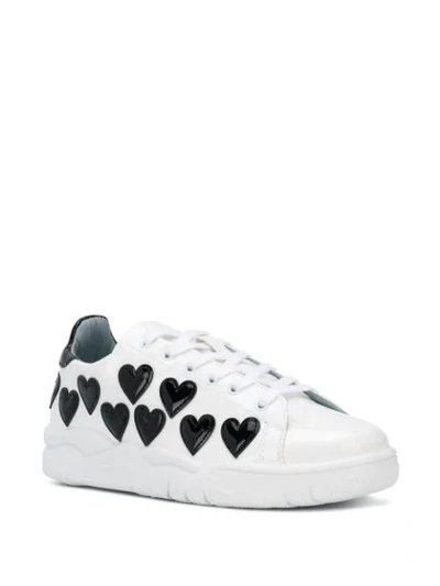 Shop Chiara Ferragni Hearts Low-top Sneakers In Hearts Blac