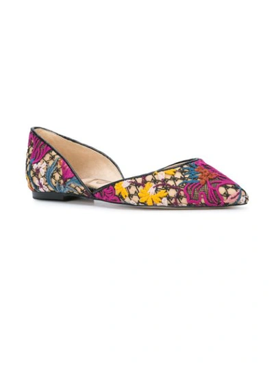 Shop Sam Edelman Flat Lace Ballerina Shoes - Multicolour