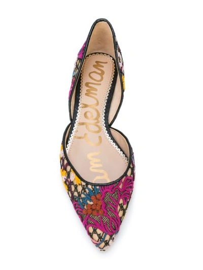 Shop Sam Edelman Flat Lace Ballerina Shoes - Multicolour