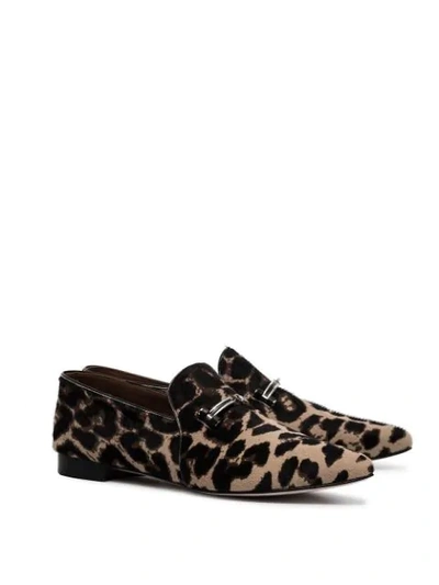 Shop Newbark Julia Leopard Print Loafers In Brown