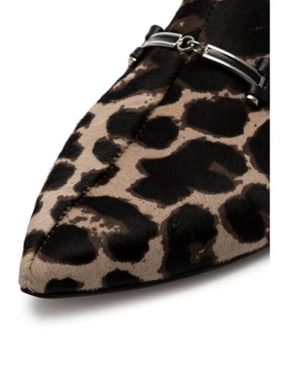 Shop Newbark Julia Leopard Print Loafers In Brown