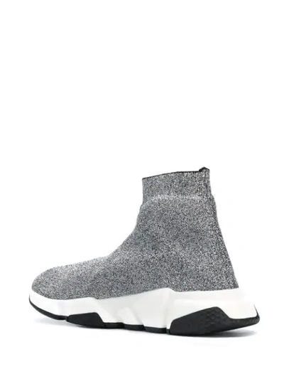 Shop Balenciaga Speed Sneakers In Silver