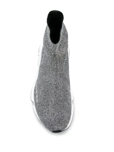 Shop Balenciaga Speed Sneakers In Silver