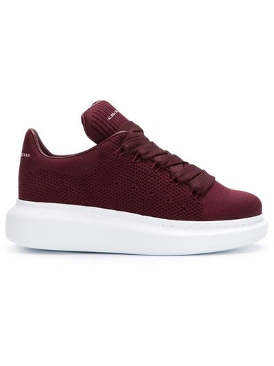 Shop Alexander Mcqueen Oversized Sneakers In 6559 Burgundy