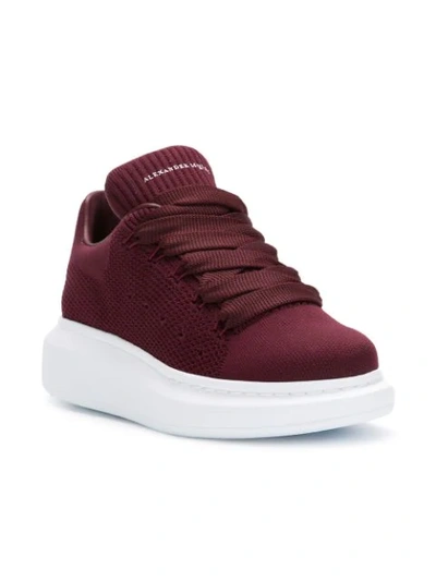 Shop Alexander Mcqueen Oversized Sneakers In 6559 Burgundy