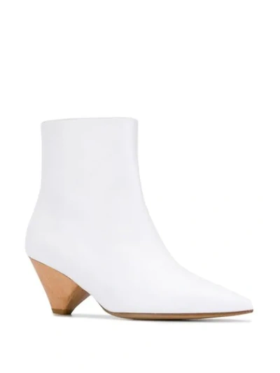Shop Christian Wijnants Pointed Cone Heel Boots In White