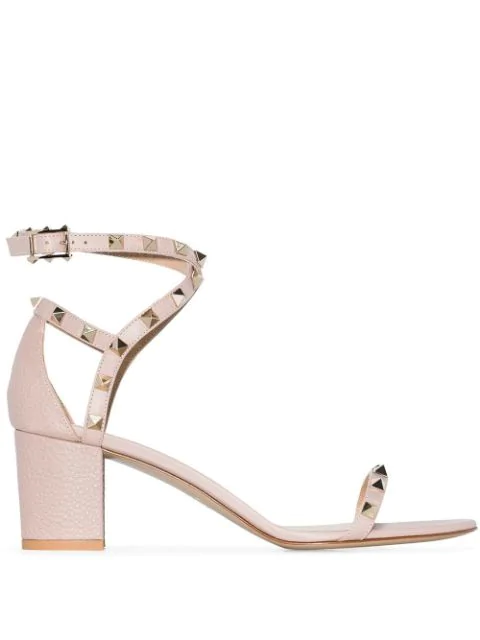 valentino 60mm rockstud leather sandals