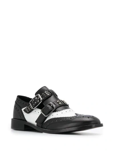 Shop Twinset Buckle Strap Brogues In Black