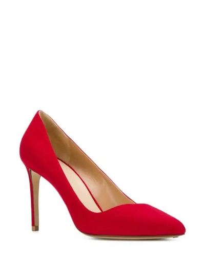 Shop Francesco Russo Pointed Toe Pumps In Red