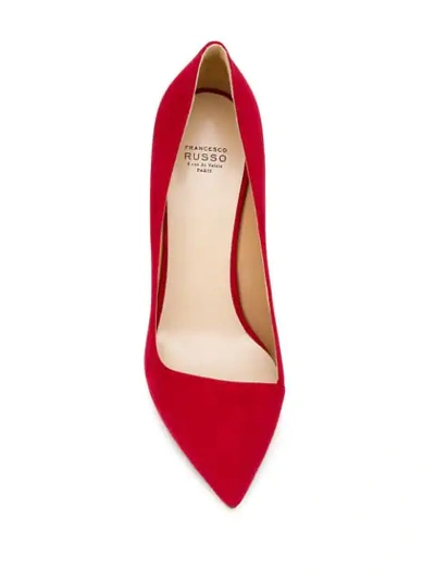 Shop Francesco Russo Pointed Toe Pumps In Red