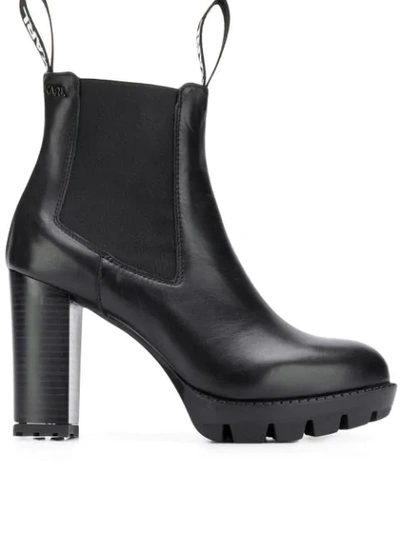 Shop Karl Lagerfeld Platform Ankle Boots In Black