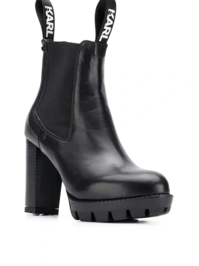 Shop Karl Lagerfeld Platform Ankle Boots In Black