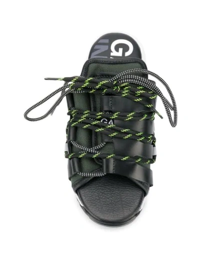 Shop Ganni Sporty Sandals In Black