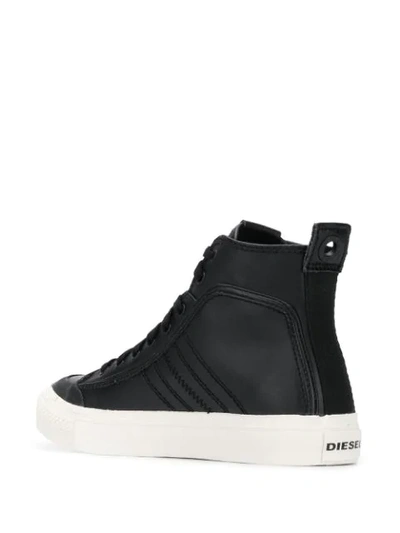 Shop Diesel 3d Mohawk Logo Sneakers In Black