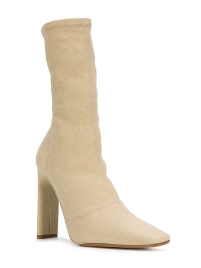 Shop Yeezy Sock Boots In Neutrals