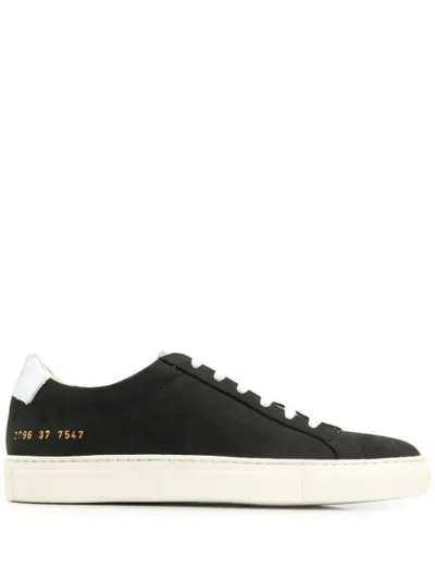 COMMON PROJECTS TWO-TONE LOW TOP SNEAKERS - 黑色