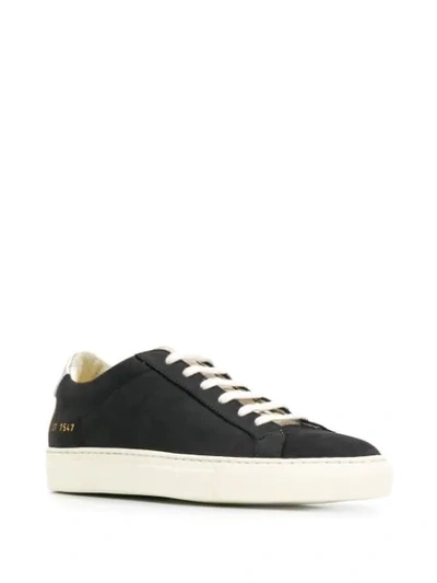 COMMON PROJECTS TWO-TONE LOW TOP SNEAKERS - 黑色